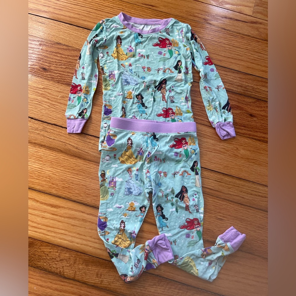 Little Sleepies Disney Princess Pajamas. Size 2T.